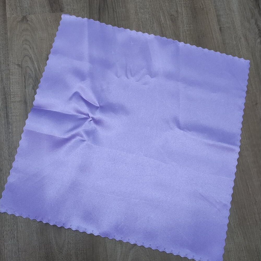 Purple Satin Napkins with Scalloped Edge | 95 Pack